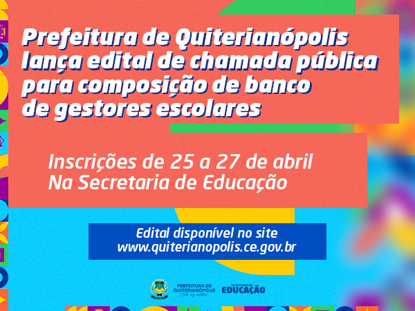 Prefeitura de Quiterianópolis realizará seleção para banco de gestores escolares